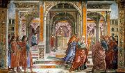 GHIRLANDAIO, Domenico Expulsion of Joachim from the Temple oil on canvas